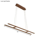 Modern bronze rectangular pendant light kitchen white light led