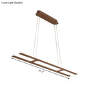 Modern bronze rectangular pendant light kitchen white light led
