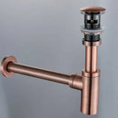 Modern bronze round siphon bottle trap bathroom sink drain pipe