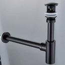 Modern bronze round siphon bottle trap bathroom sink drain pipe