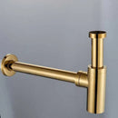 Modern bronze round siphon bottle trap bathroom sink drain pipe