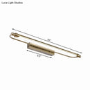Modern bronze tubed vanity light fixture – bathroom warm white lighting