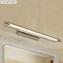 Modern bronze tubed vanity light fixture – bathroom warm white lighting