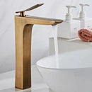 DecorBites™ Bronze Basin Faucet: Hot & Cold Deck Mounted Bathroom Sink Mixer Tap