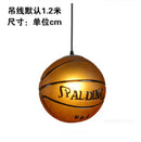 Modern brown basketball pendant lights kids room hoop decor
