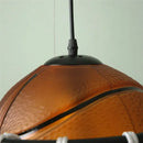 Modern brown basketball pendant lights kids room hoop decor