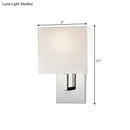 Modern brown fabric wall mount sconce – bedroom cylinder light