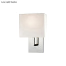 Modern brown fabric wall mount sconce – bedroom cylinder light