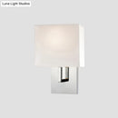 Modern brown fabric wall mount sconce – bedroom cylinder light