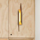 Modern brown geometric metal shade wall sconce living room light