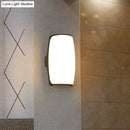 Modern brown rectangular led wall light – bedroom fixture height 8.5in