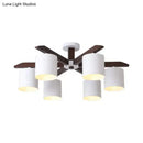 Modern brown & white ceiling mount chandelier living room light