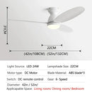 Modern brown wooden ceiling fan with remote control bedroom light