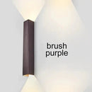Modern brushed aluminum rectangular wall sconce bedroom ambient light