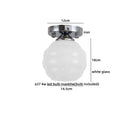 Modern brushed brass creamy glass iron led ceiling light bedroom