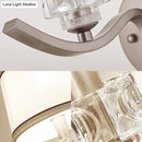 Modern brushed brass crystal sconce light hallway wall light
