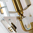 DecorBites™ Modern Brass LED Wall Mounted Sconce Light with Crystal Shade for Living Room