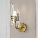 DecorBites™ Modern Brass LED Wall Mounted Sconce Light with Crystal Shade for Living Room