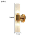 Modern brushed brass crystal wall lamp for bedroom