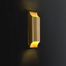 Modern brushed brass flush wall sconce stairwell geometric light
