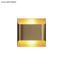 Modern brushed brass flush wall sconce stairwell geometric light