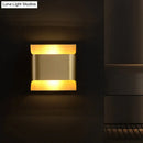 Modern brushed brass flush wall sconce stairwell geometric light