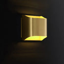 Modern brushed brass flush wall sconce stairwell geometric light