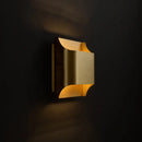 Modern brushed brass flush wall sconce stairwell geometric light