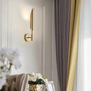 Modern brushed brass golden wall lamp for luxury bedroom decor
