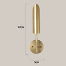 Modern brushed brass golden wall lamp for luxury bedroom decor