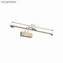 Modern brushed brass led wall light bathroom sconce