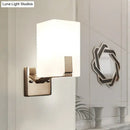 DecorBites™ Frosted Glass Wall Sconce with Modern Nickel Mount, 1 Light