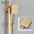 Modern brushed gold 4-function shower faucet set bathroom rain system