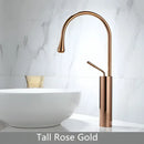 DecorBites™ Brushed Gold Brass & Marble Bathroom Sink Faucet