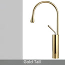DecorBites™ Brushed Gold Brass & Marble Bathroom Sink Faucet