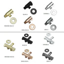 Modern brushed gold angled dual outlet toilet filling valve bathroom