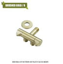 Modern brushed gold angled dual outlet toilet filling valve bathroom