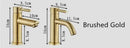 DecorBites™ Brushed Gold Basin Faucet: Solid Brass, Cold Hot Water Mixer, Single Handle