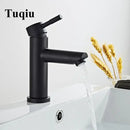 DecorBites™ Brushed Gold Basin Faucet: Solid Brass, Cold Hot Water Mixer, Single Handle