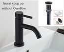 DecorBites™ Brushed Gold Basin Faucet: Solid Brass, Cold Hot Water Mixer, Single Handle