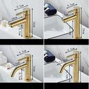 DecorBites™ Brushed Gold Bathroom Basin Faucet, Single Handle Deck Mounted Mixer Tap