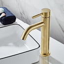 DecorBites™ Brushed Gold Bathroom Basin Faucet, Single Handle Deck Mounted Mixer Tap