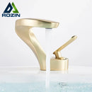 Modern brushed gold basin faucet bathroom single lever mixer tap