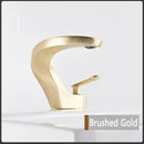 Modern brushed gold basin faucet bathroom single lever mixer tap
