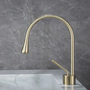 Modern brushed gold basin faucet kitchen swivel water crane