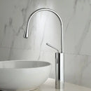 Modern brushed gold basin faucet with swivel spout for bathroom