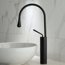 Modern brushed gold basin faucet with swivel spout for bathroom