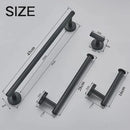 DecorBites™ Brushed Gold Bathroom Accessories Set: Towel Rail, Paper Holder, Hook, Stainless Steel