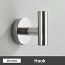 DecorBites™ Brushed Gold Bathroom Accessories Set: Towel Rail, Paper Holder, Hook, Stainless Steel