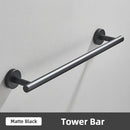 DecorBites™ Brushed Gold Bathroom Accessories Set: Towel Rail, Paper Holder, Hook, Stainless Steel